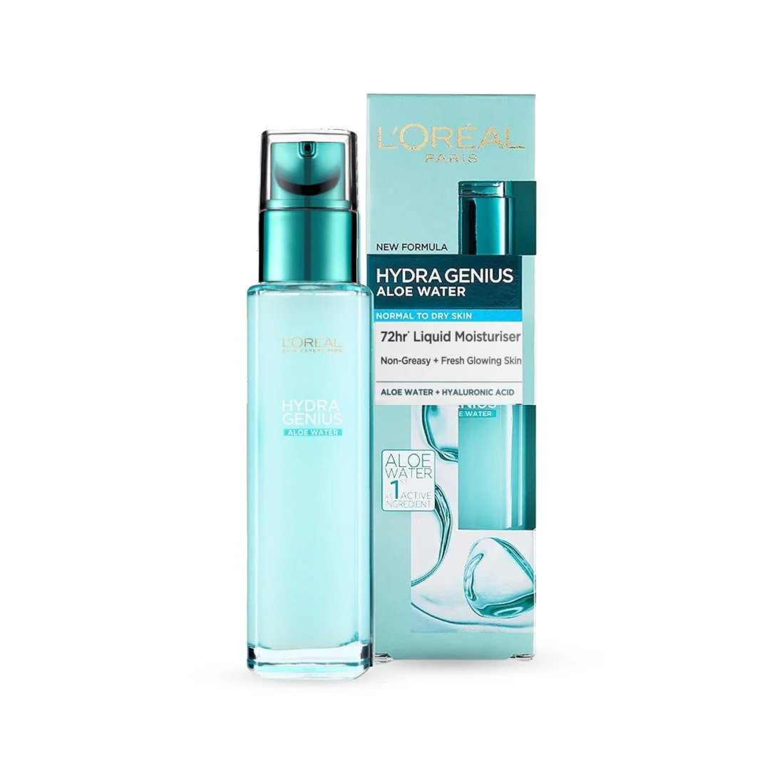 مرطب لوريال المائي - 70مل | L'Oreal Hydra Genius Aloe Water 72hr Liquid Moisturizer - Image 3