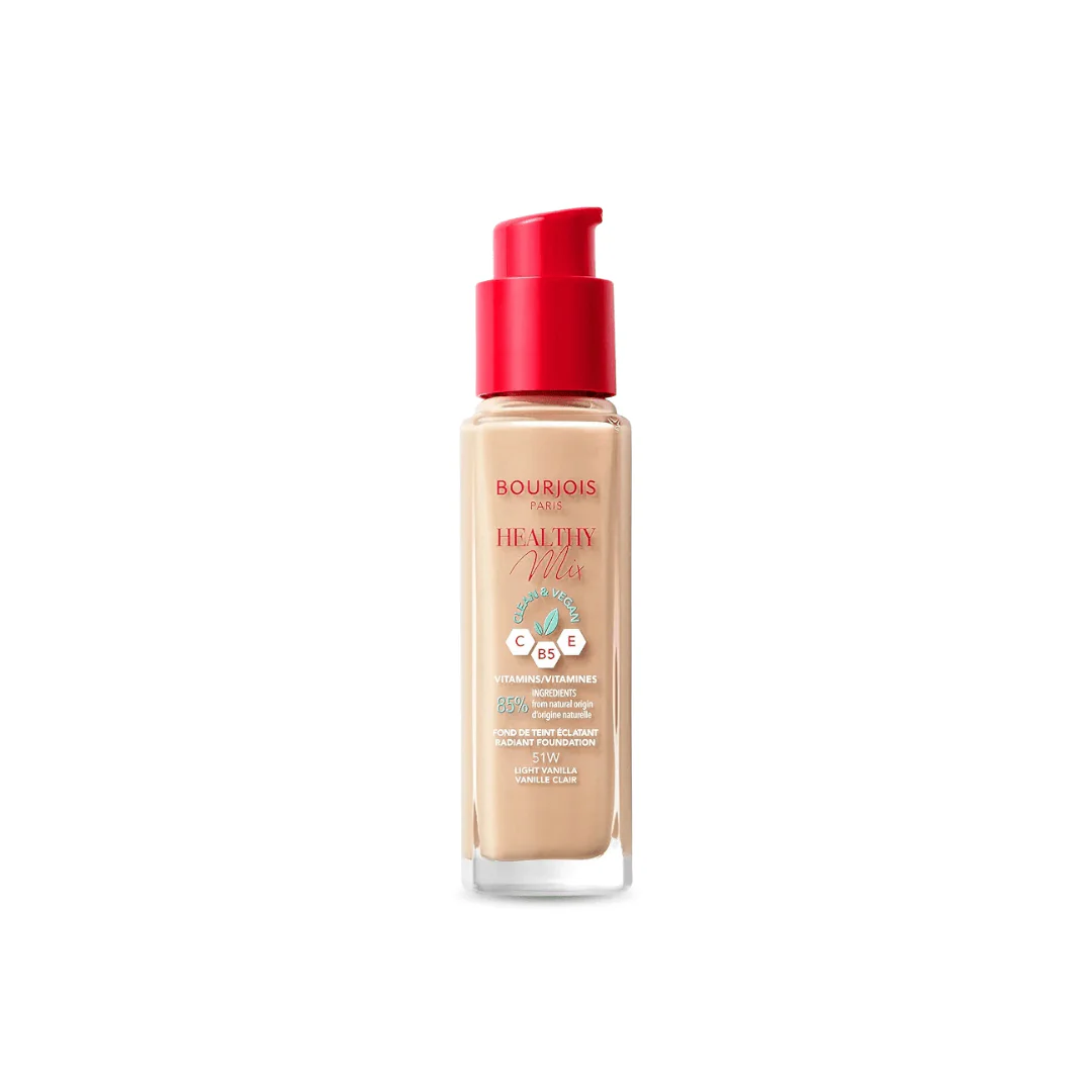 فاونديشن هيلثي مكس برجوا درجة 51 | Bourjois healthy mix vitamins radiant foundation 51w - Image 3
