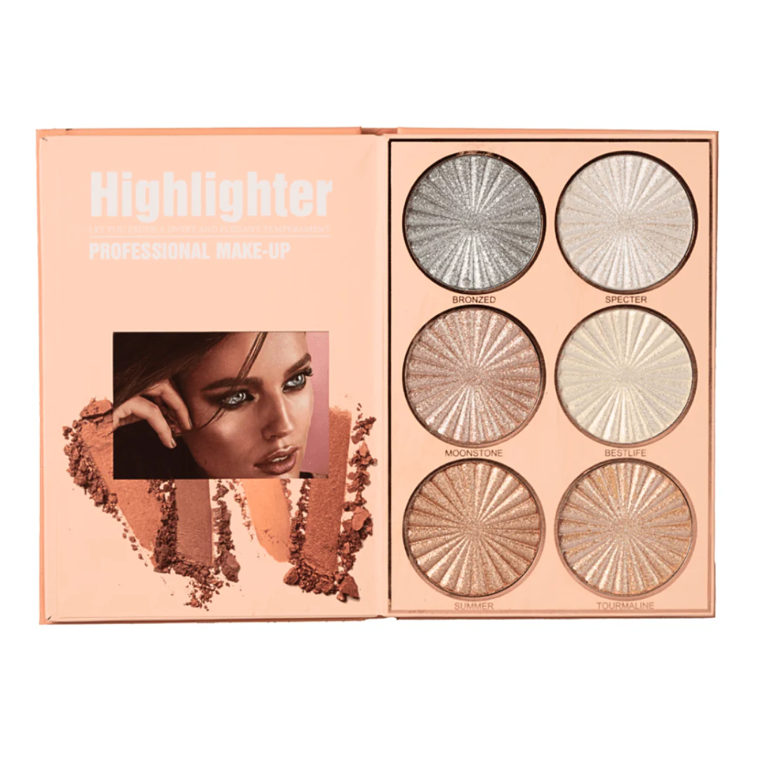 دفتر باليت مكياج كرستين 3 في 1 | Christine 3 in 1 Palette Notebook Eye Shadow + Highlighter + Blush - Image 3