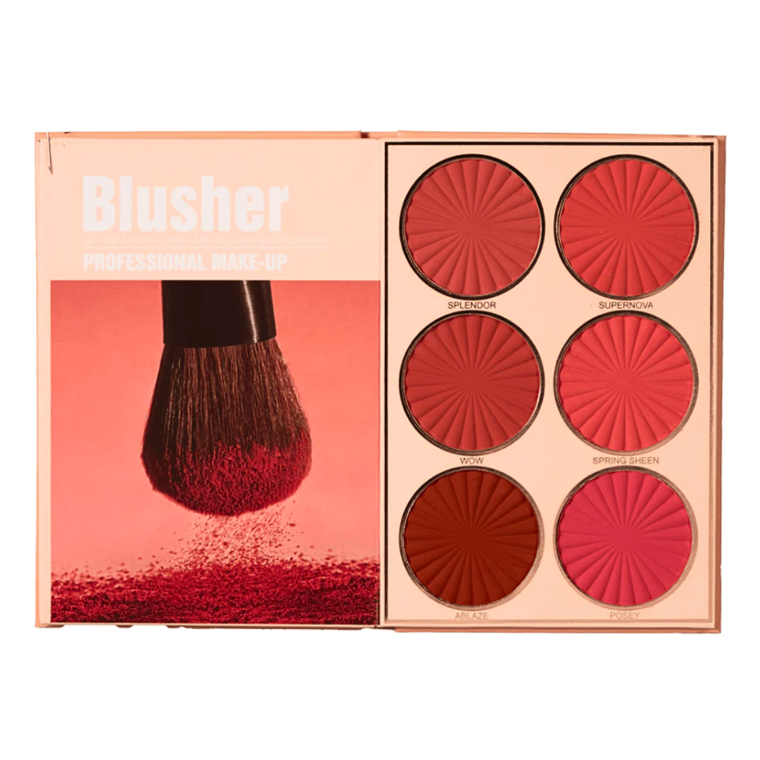 دفتر باليت مكياج كرستين 3 في 1 | Christine 3 in 1 Palette Notebook Eye Shadow + Highlighter + Blush - Image 4