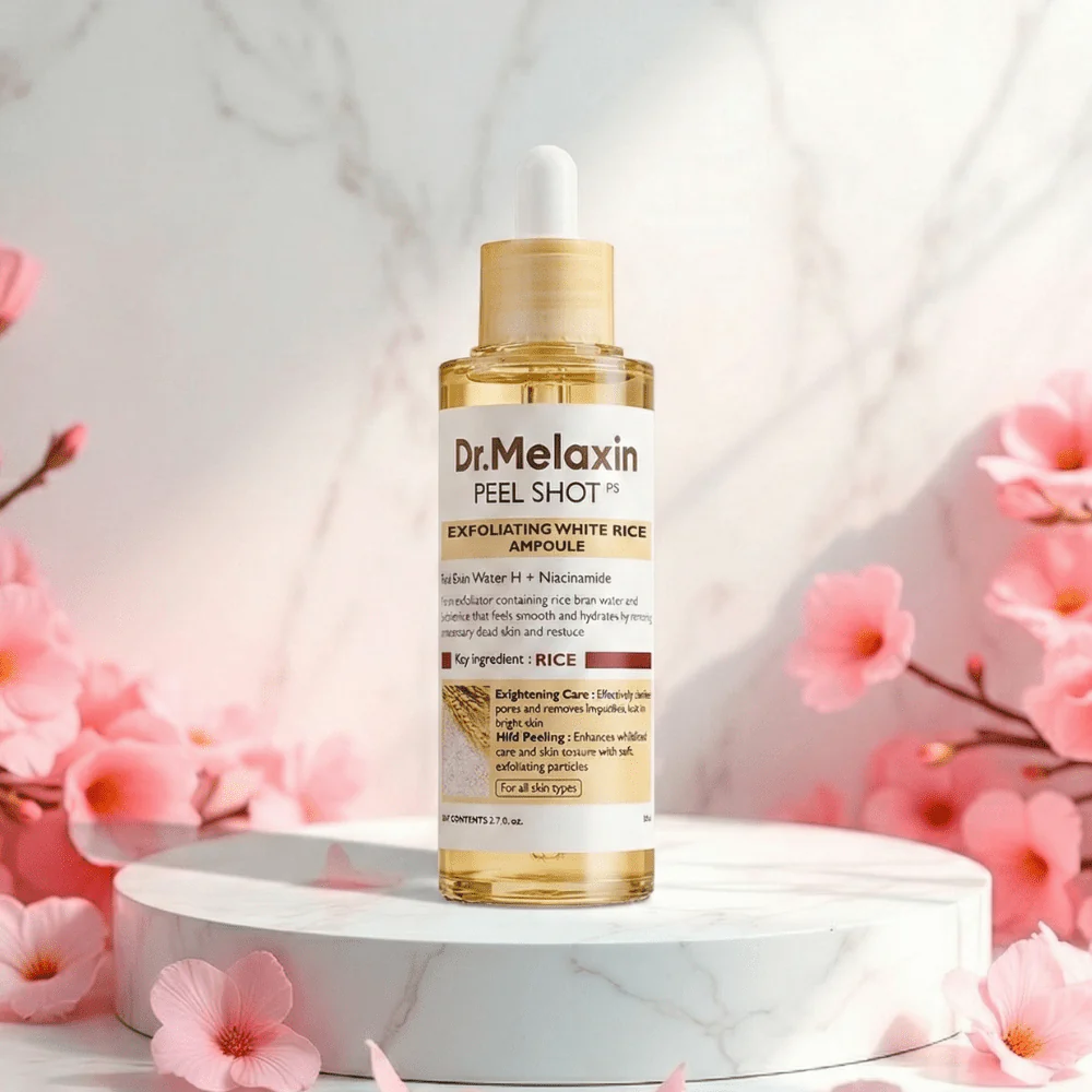 سيروم مقشر الارز الابيض دكتور ميلاكسين - 80مل | Dr.melaxin peel shot exfoliant rice ampoule - Image 3