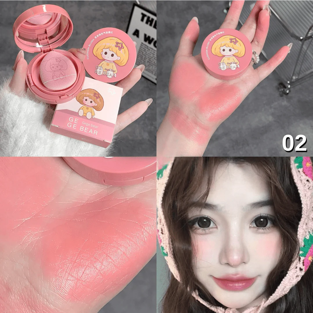بلشر كريمي جيجي بير - 3.5غرام | Gege Bear Cushion Blush - Image 3