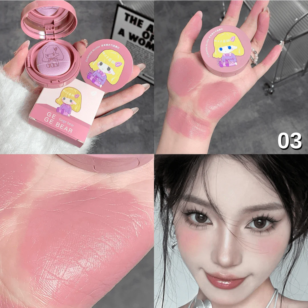 بلشر كريمي جيجي بير - 3.5غرام | Gege Bear Cushion Blush - Image 4