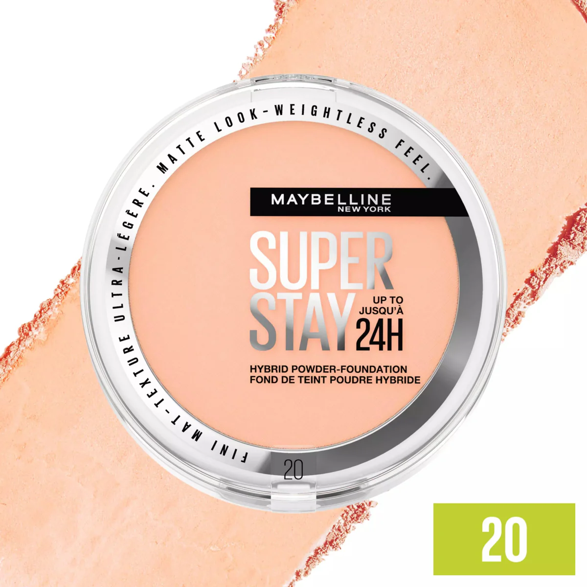 فاونديشن باودر سوبر ستاي مايبلين درجة 20 | Maybelline superstay hybrid powder foundation 20 - Image 3