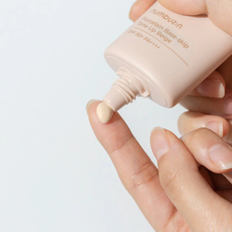 برايمر و واقي شمس نمبوزين - 50مل | Numbuzin Porcelain Base Skip Tone Up Beige Cream Spf50 Pa+++ - Image 3