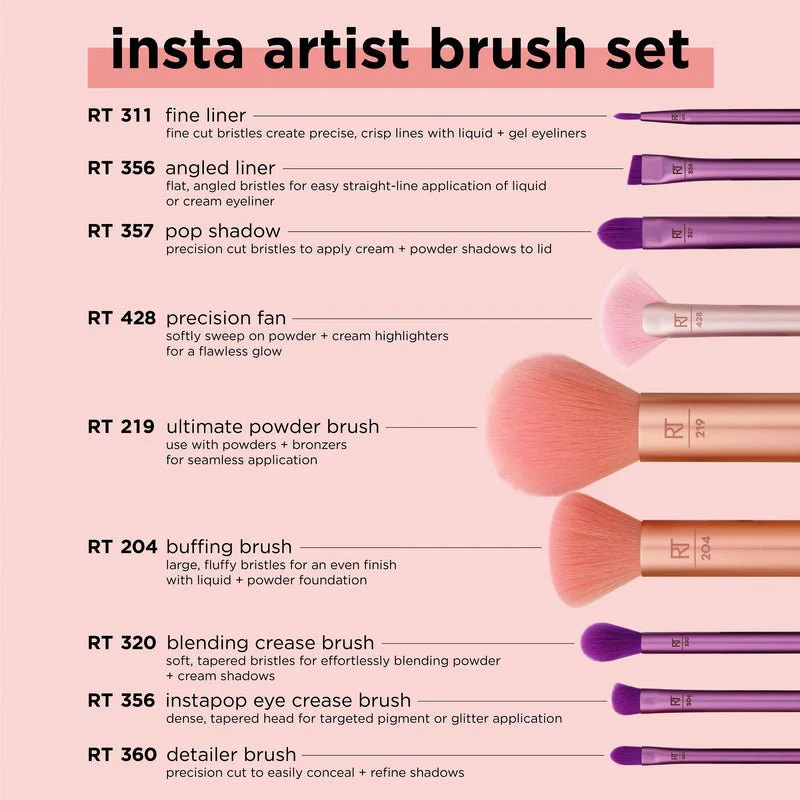 فرش مكياج انستا ارتست ريل تكنيك | Real Techniques insta artist brush set - Image 4