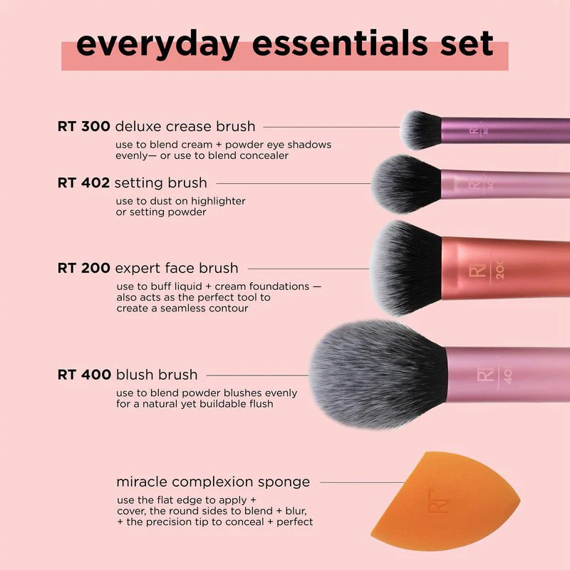 فرش المكياج الاساسي ريل تكنيك | Real Techniques Everyday Essentials Set - Image 3